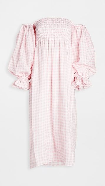 Atlanta Linen Dress in Pink Vichy | Shopbop