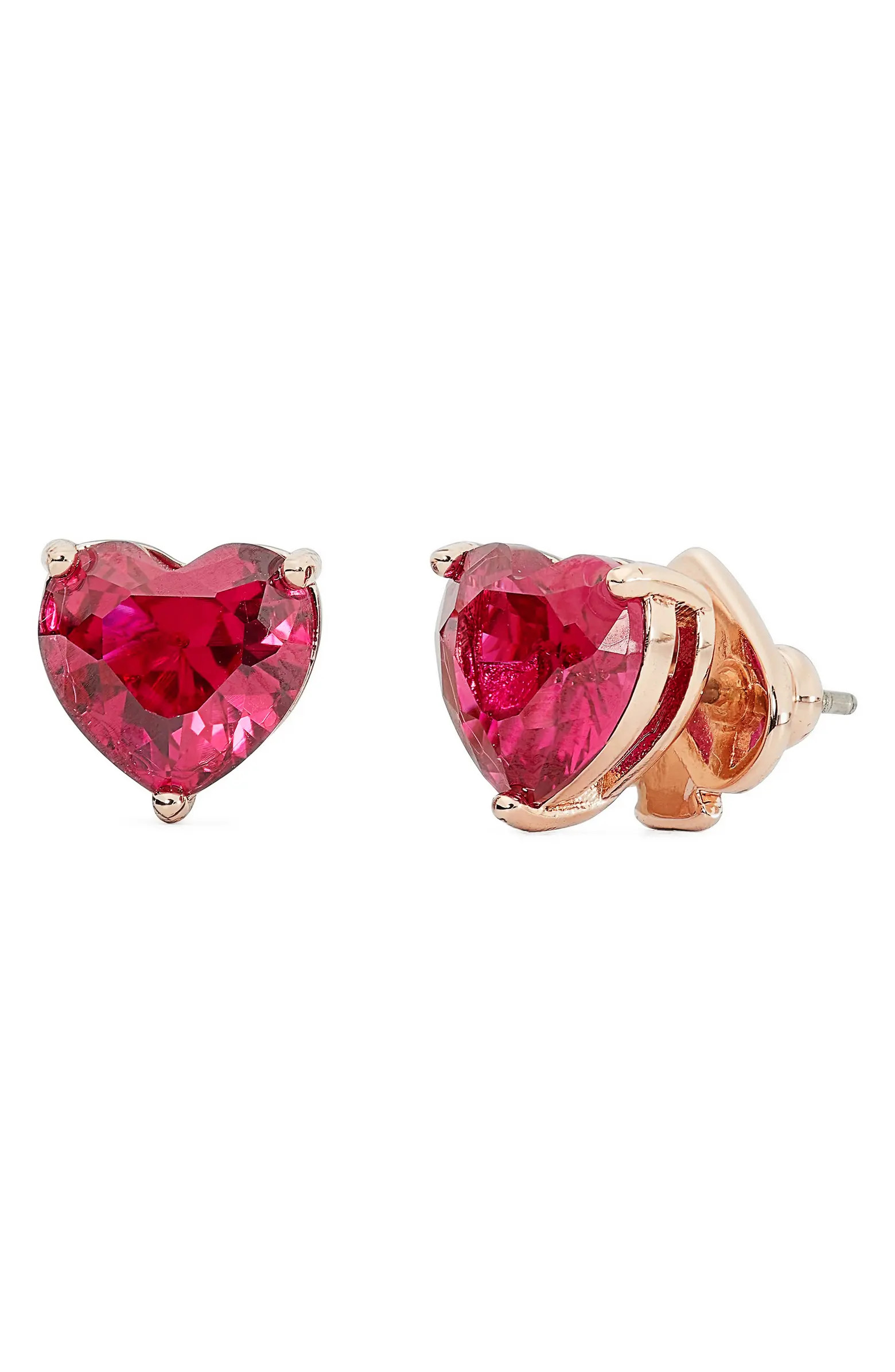 my love cubic zirconia heart stud earrings | Nordstrom