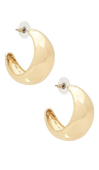 BaubleBar Bubble Hoop Earrings in Metallic Gold. | Revolve Clothing (Global)