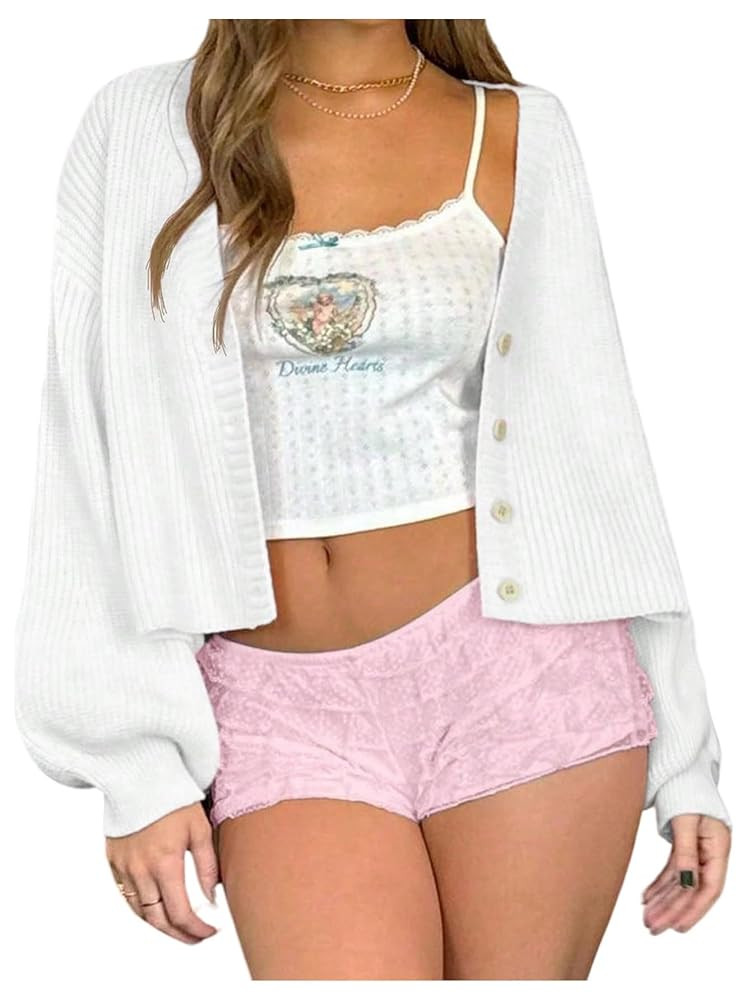 SOLY HUX Women's Button Down Cardigan Sweater Drop Shoulder Long Sleeve Casual Outerwear | Amazon (US)