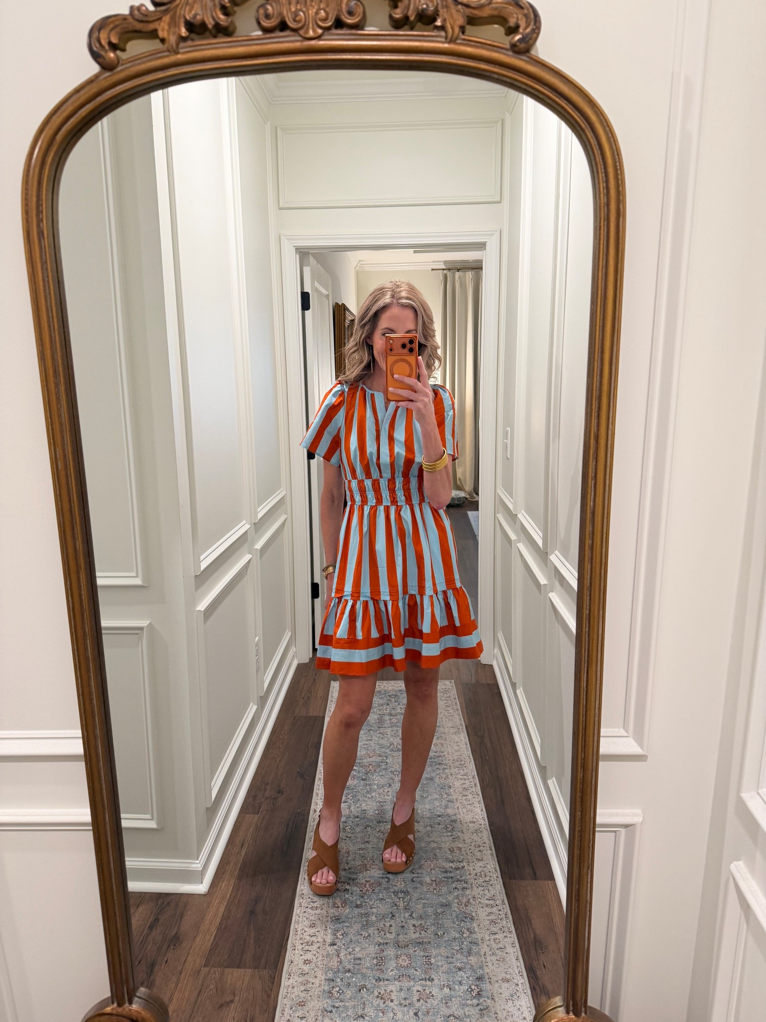 Wearing for today’s wedding shower! 
Anthropologie dress size extra small. 