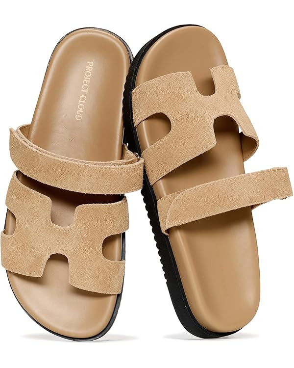 Project Cloud 100% Genuine Leather Sandals for Women Footwear - Stylish Womens Sandals with Plush... | Amazon (US)