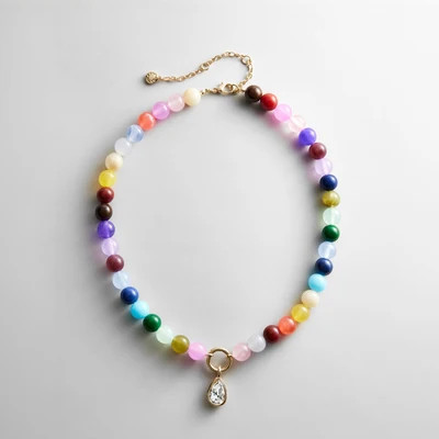 Janette Beaded Ring Necklace - Multi | BaubleBar