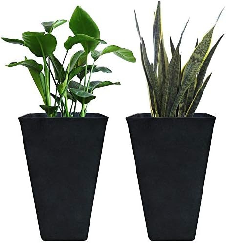 LA JOLIE MUSE Tall Planters 26 Inch, Flower Pot Pack 2, Patio Deck Indoor Outdoor Garden Tree Pla... | Amazon (US)