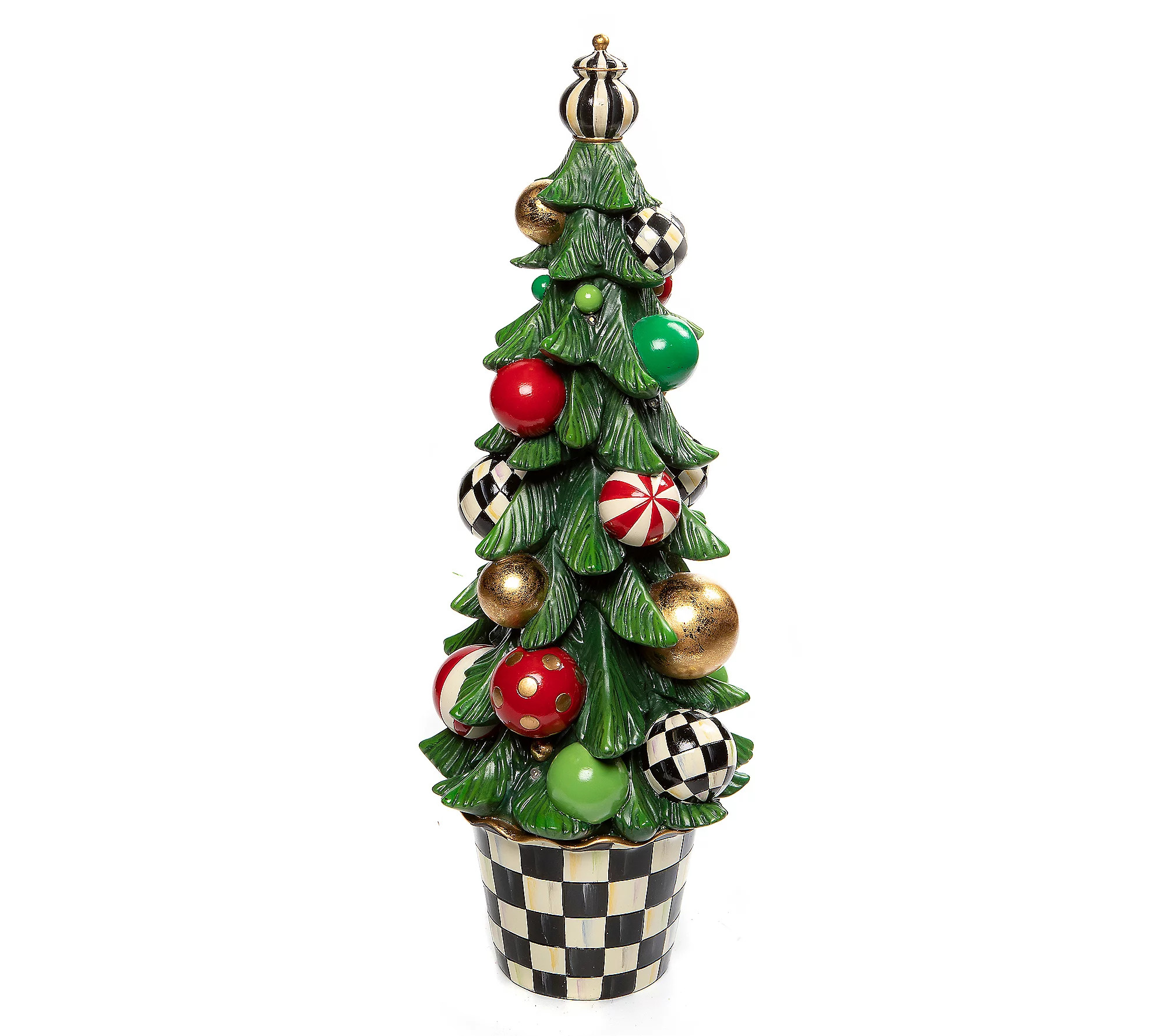 MacKenzie-Childs Jolly Holiday Illuminated Tree | QVC