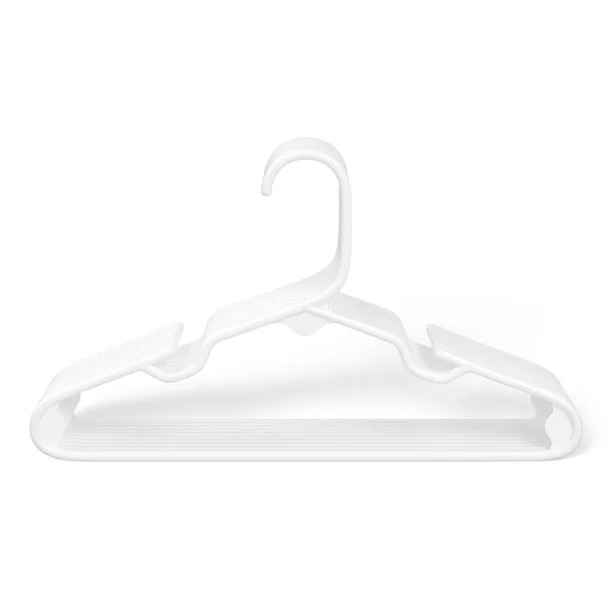 Mainstays Kids White Plastic Childrens Clothing Hangers, 10 Pack | Walmart (US)