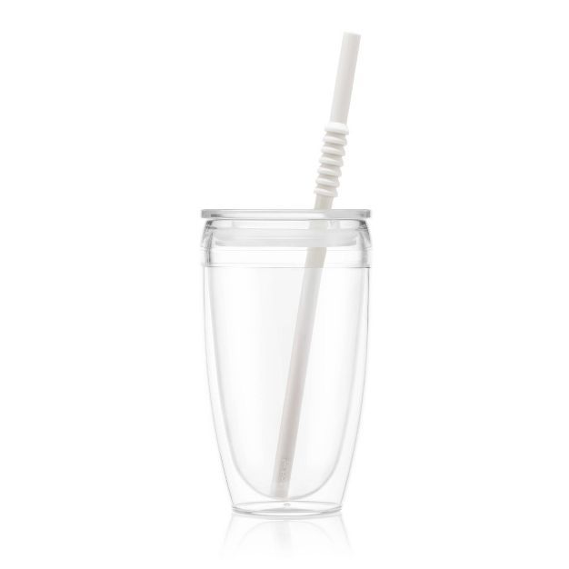 Bodum 13.5oz Pavina To Go Double Wall Plastic Tumbler with Lid and Straw | Target