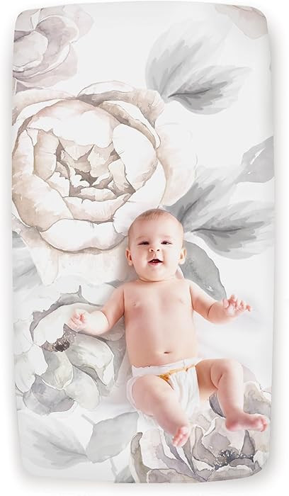 Lambs & Ivy Signature Watercolor Floral Organic Cotton Fitted Crib Sheet | Amazon (US)