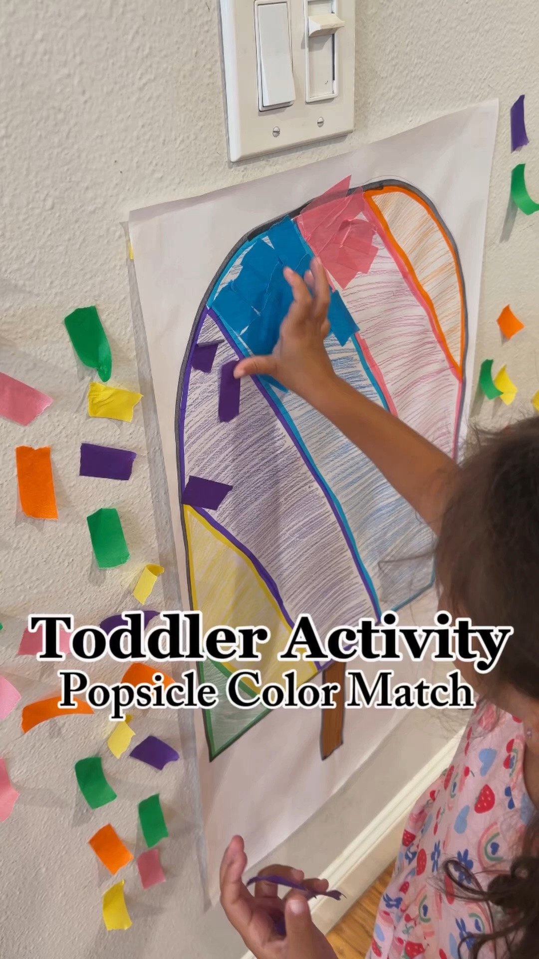 Comment POPSICLE and I’ll send you everything I used for this activity!

Who knew a roll of painters tape could keep toddlers so engaged? 🙌 This simple popsicle matching activity is fun, hands-on, and packed with learning through play.

✨ Here’s what your child is practicing:
• 🌈 Color recognition
• 🎨 Matching skills
• ✋ Fine motor development through peeling and placing
• 👀 Visual discrimination
• 💛 Hand-eye coordination

The best part? It uses simple materials you probably already have at home, but it keeps little hands and minds busy. 🙌

📌 Save this for your next toddler activity!

👋 Follow @teachertotdlers for more easy, low-prep activities that build important skills through play.

#LTKdayinmylife #LTKmomlife #LTKKids