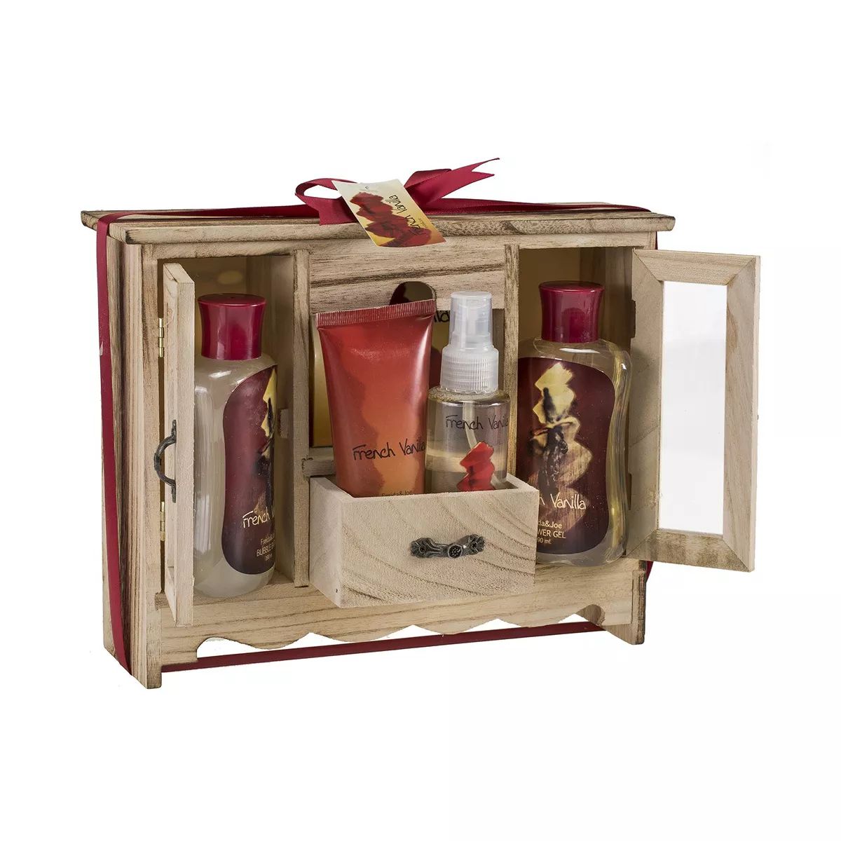Freida & Joe  French Vanilla Fragrance Spa & Skin Care Collection in Natural Wood Curio Bath & Bo... | Target