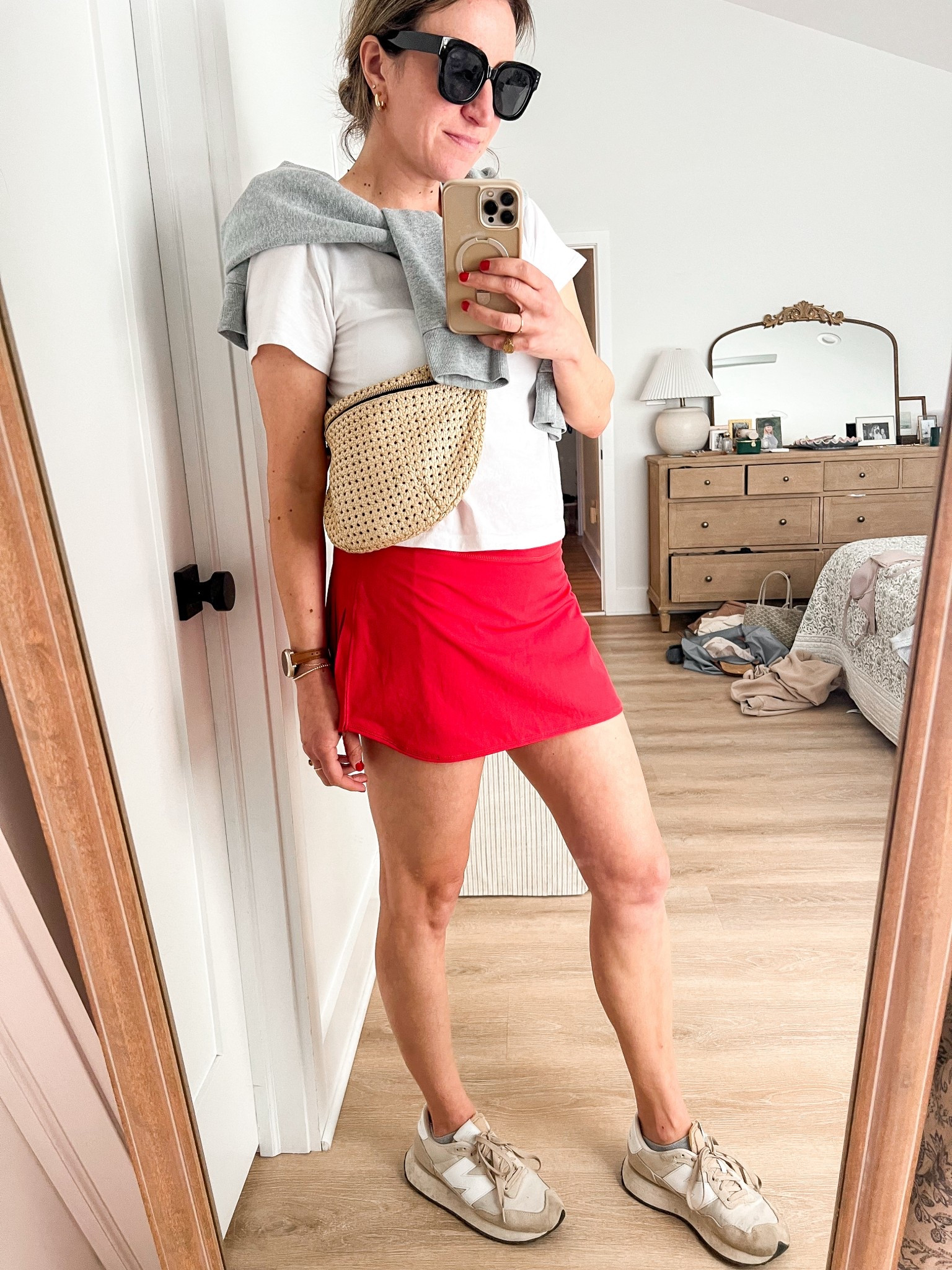 My favorite skort and the best boxy cropped $8 tee 