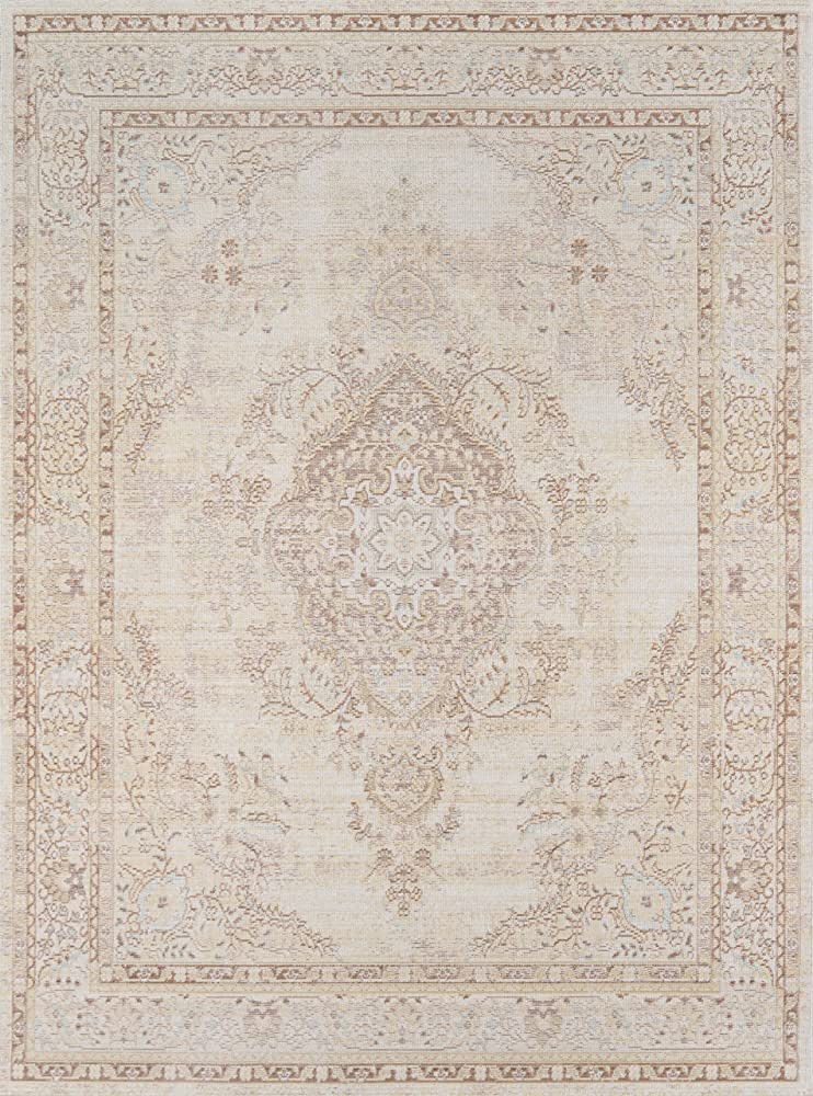 Momeni Rugs Isabella Polyester Area Rug, 7'10" X 10'6", Ivory | Amazon (US)