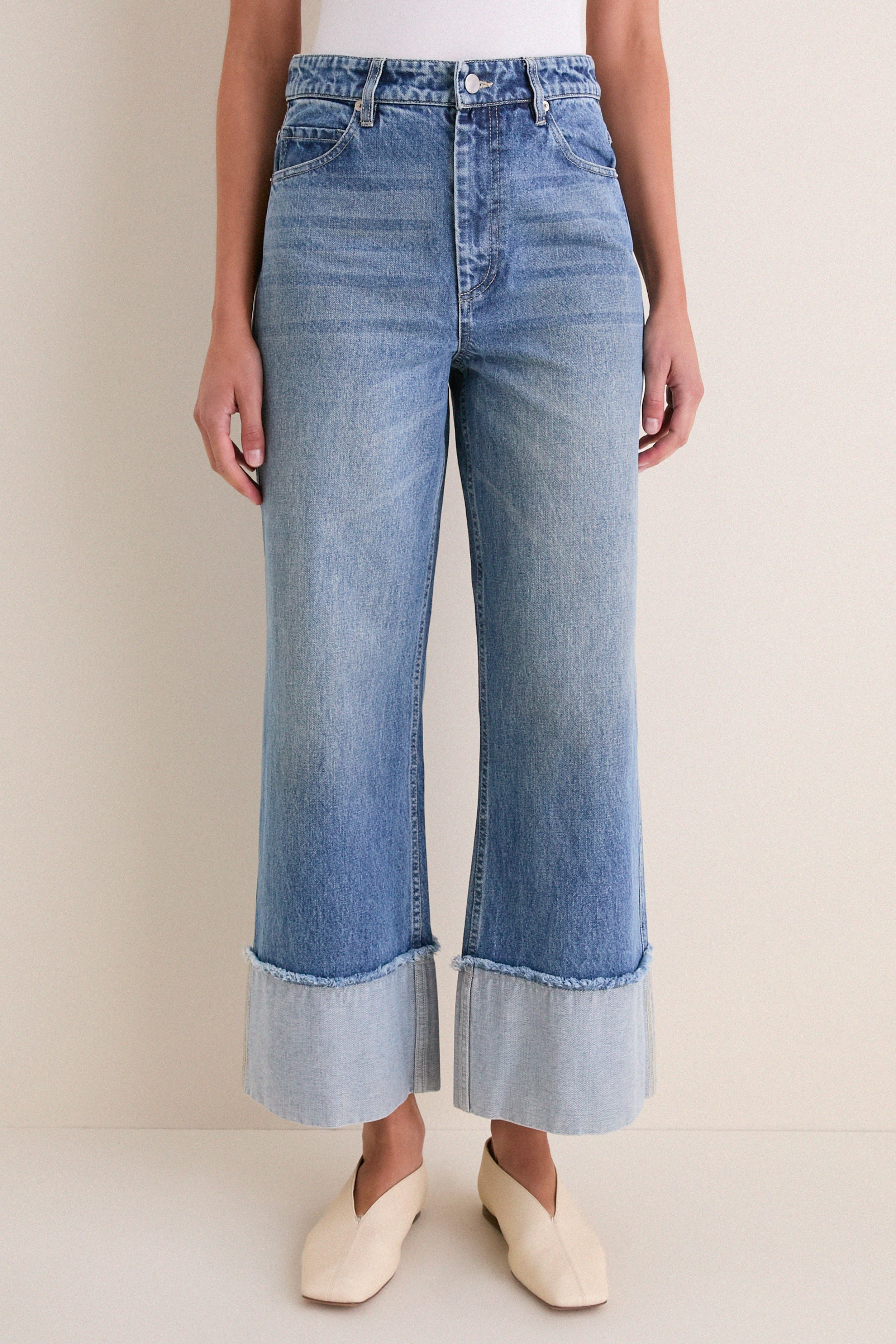 Blue Zayna Denim Straight Leg Jean | Tuckernuck (US)