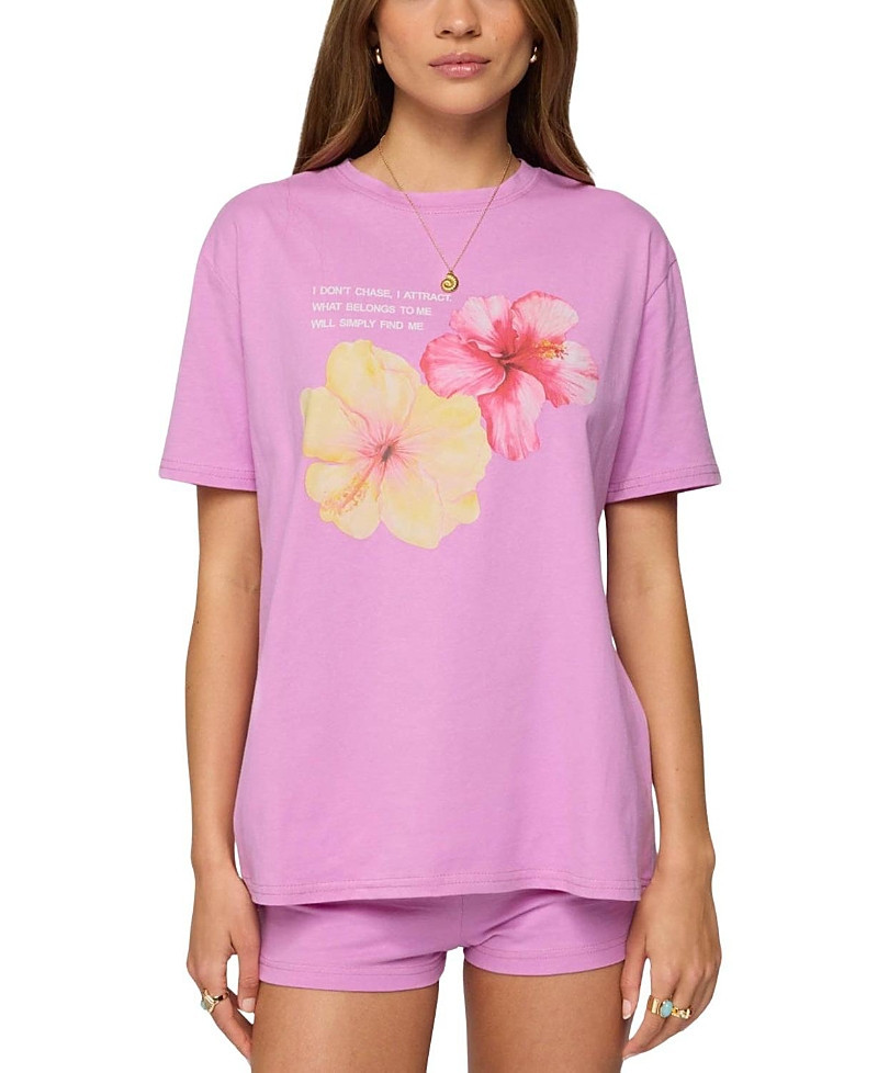 Edikted Fleur Hibiscus Graphic T-Shirt | Bloomingdale's (US)