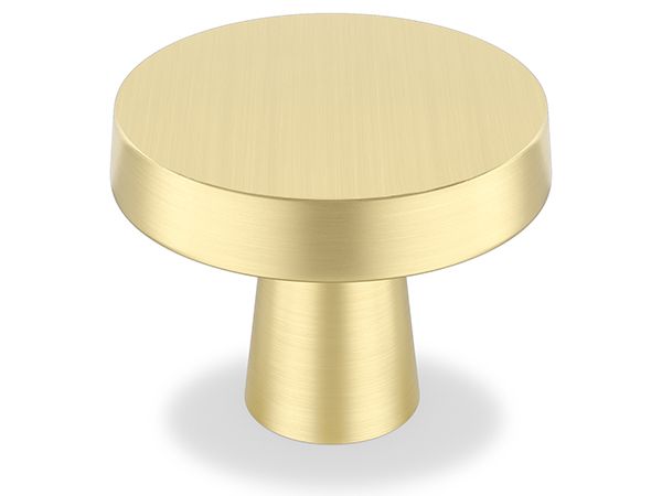 OYX Brushed Brass Cabinet Knobs 12PACK Gold Cabinet Knobs Round Knobs Gold Drawer Knobs for Cabinet  | Amazon (US)