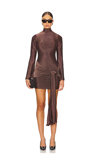 Seraphina Tie Front Dress in Bronze | Revolve Clothing (Global)