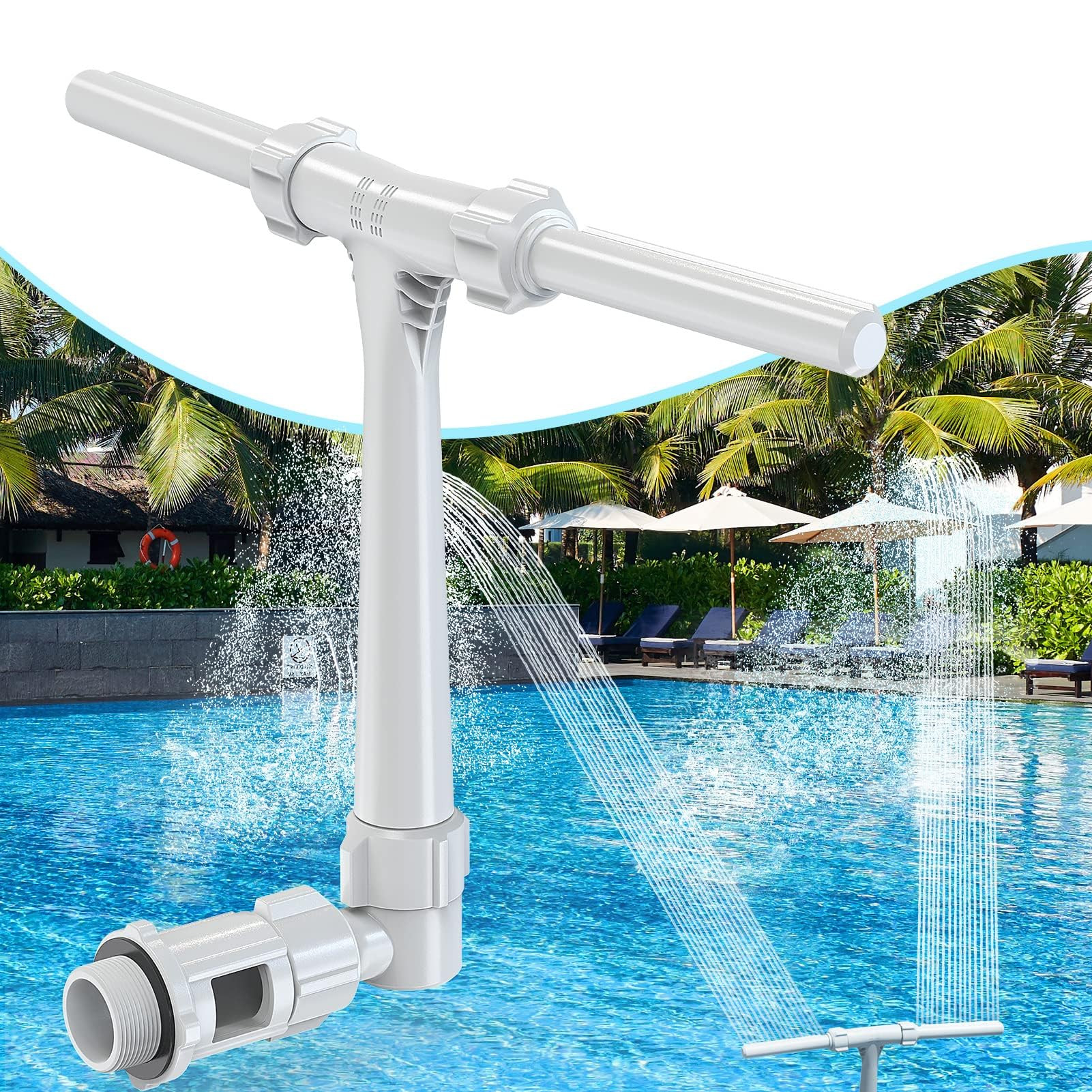 [Patent Pending] POOLHACKER 2025 Upgrade Pool Fountain - Dual Spray Water Fountains for Above Gro... | Amazon (CA)