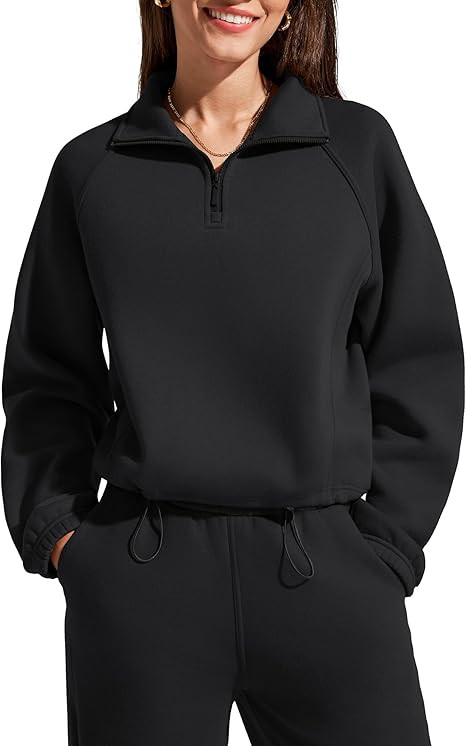 G4Free Flurrylux Womens Sweatshirts Fleece Lined Quarter Zip Mock Neck Pullover Winter Fashion Ou... | Amazon (US)