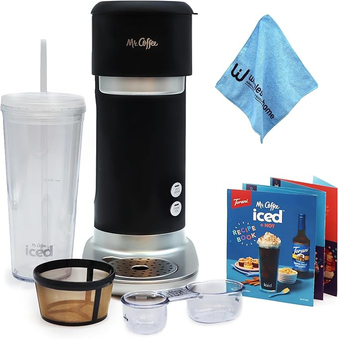 Mr. Coffee Iced Coffee Maker, Single Serve Hot and Cold Coffee Maker with 22 ounce Reusable Tumbl... | Amazon (US)