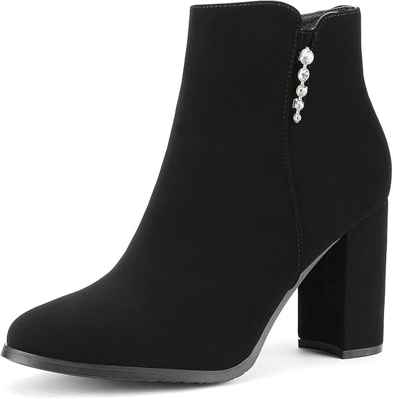 DREAM PAIRS Women's Chunky Heel Ankle Booties | Amazon (US)