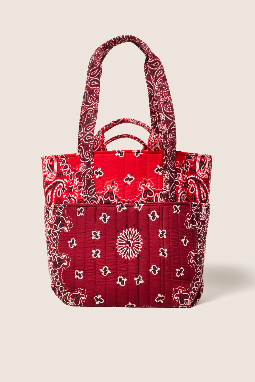 EVEREVE Women's Piper Bandana Tote Bag, Red | Evereve