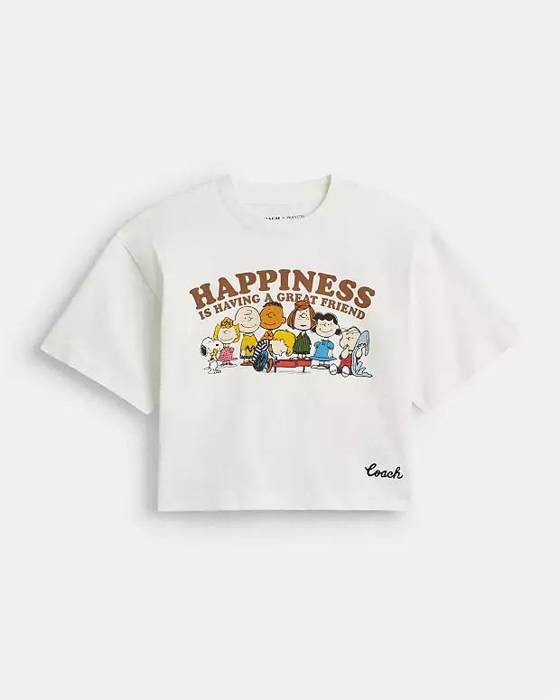 Coach X Peanuts Cropped T Shirt In Organic Cotton | Coach Outlet US