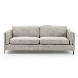 Nicholas Modern Classic Grey Upholstered Performance Aluminum Base Sofa - 84"W | Kathy Kuo Home