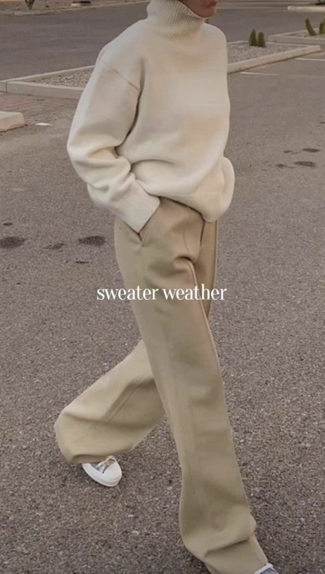 A sweater with trousers is such a chic look for fall. 

 #LTKSeasonal #LTKStyleTip #LTKWorkwear