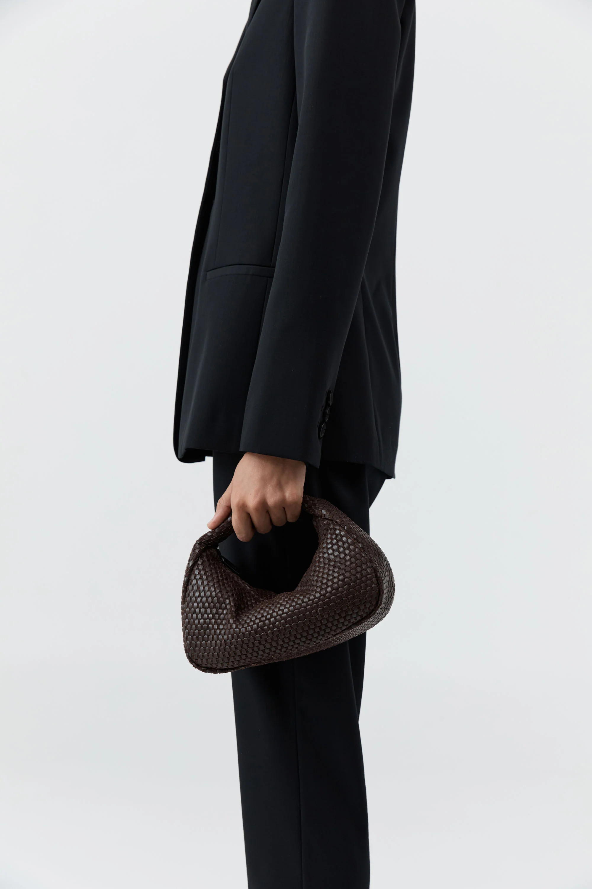 Lattice Weave Mini Bon Bon Bag - Coffee | St. Agni (US, UK, EU)