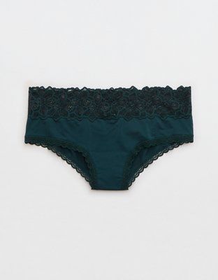 Aerie Snow Angel Lace Shine Cheeky Underwear | Aerie