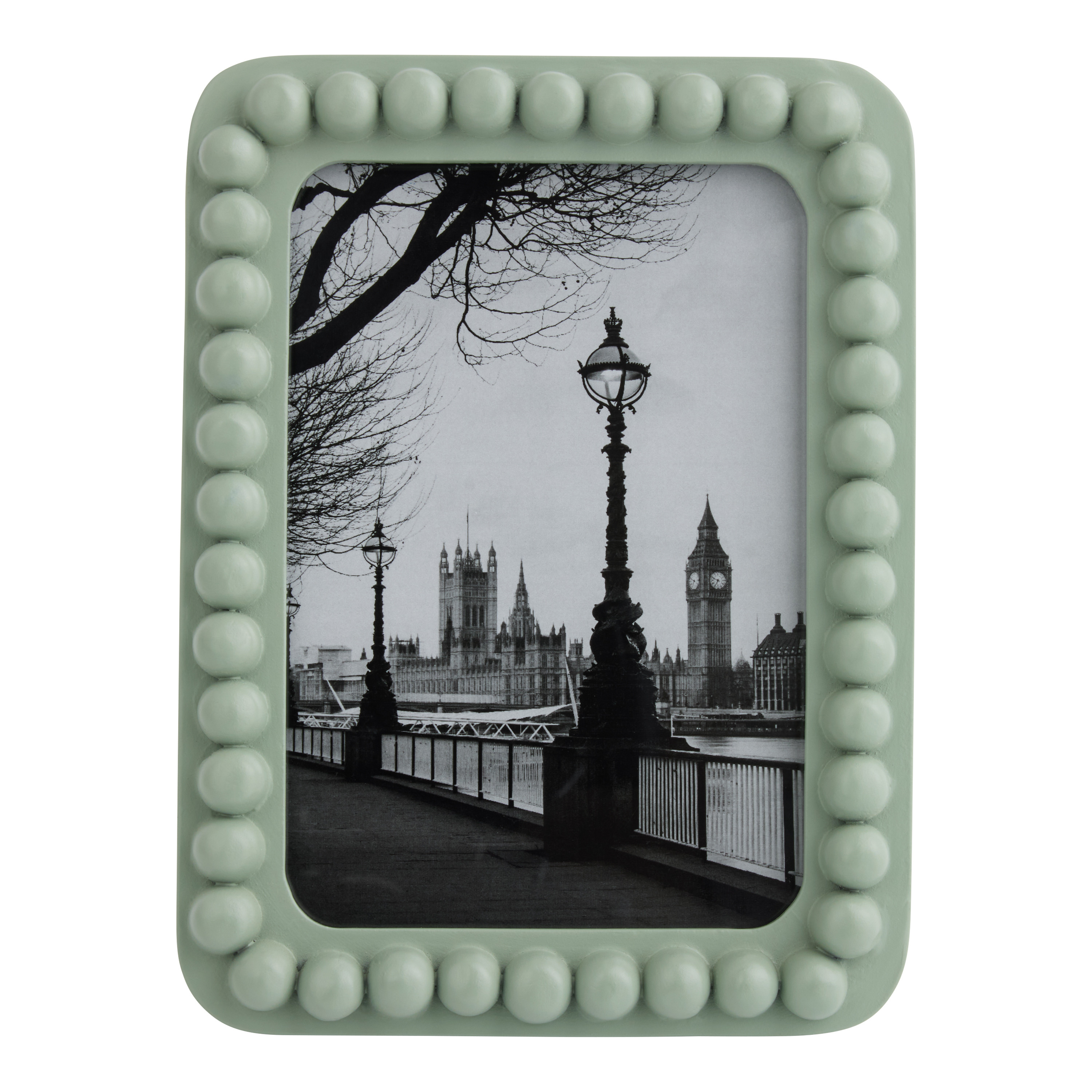 Sage Green Beaded Resin Picture Frame | World Market