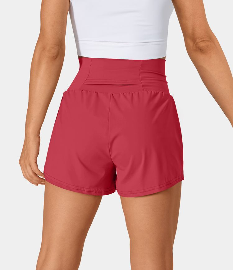 Super High Waisted Back Pocket & Side Hidden Pocket 2-in-1 Yoga Shorts 2.5" | HALARA