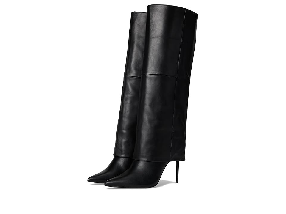 Steve Madden Smith Women's Boots Black Leather : 5.5 M | Zappos