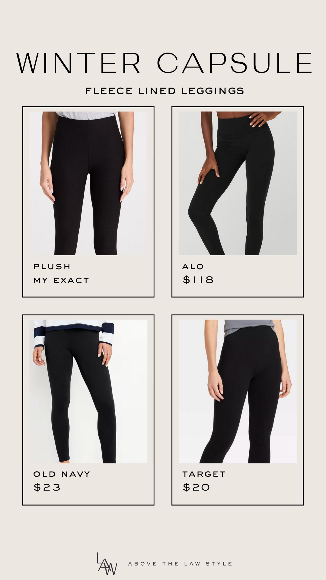 Winter Capsule: Fleece Lined Leggings

#LTKFindsUnder50 #LTKStyleTip #LTKFindsUnder100