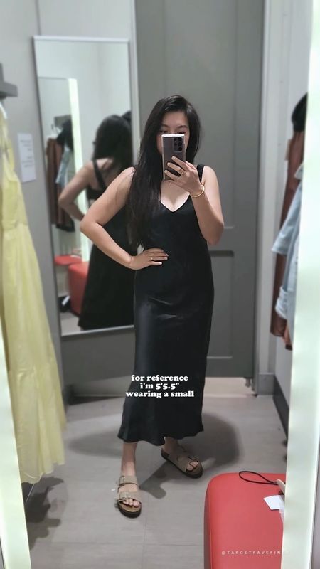 Satin midi slip dress with back slit, comes in 4 colors, perfect lightweight summer dress, wardrobe must-have basic, classic dress, target style, targetfavefinds 

#LTKSeasonal #LTKVideo #LTKstyletip