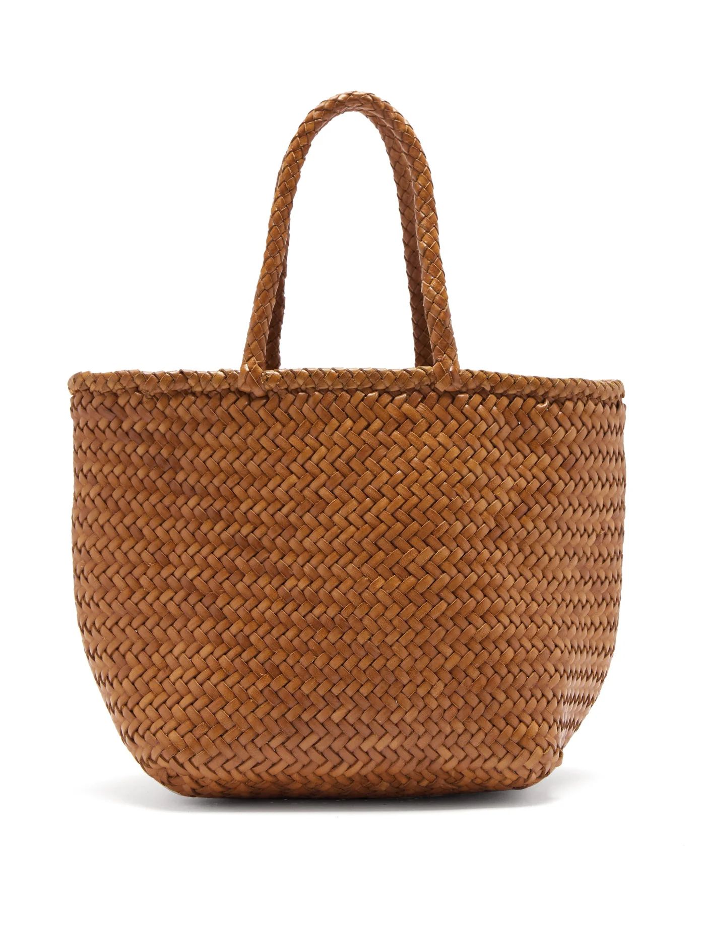 Grace small woven leather basket bag | Matches (US)