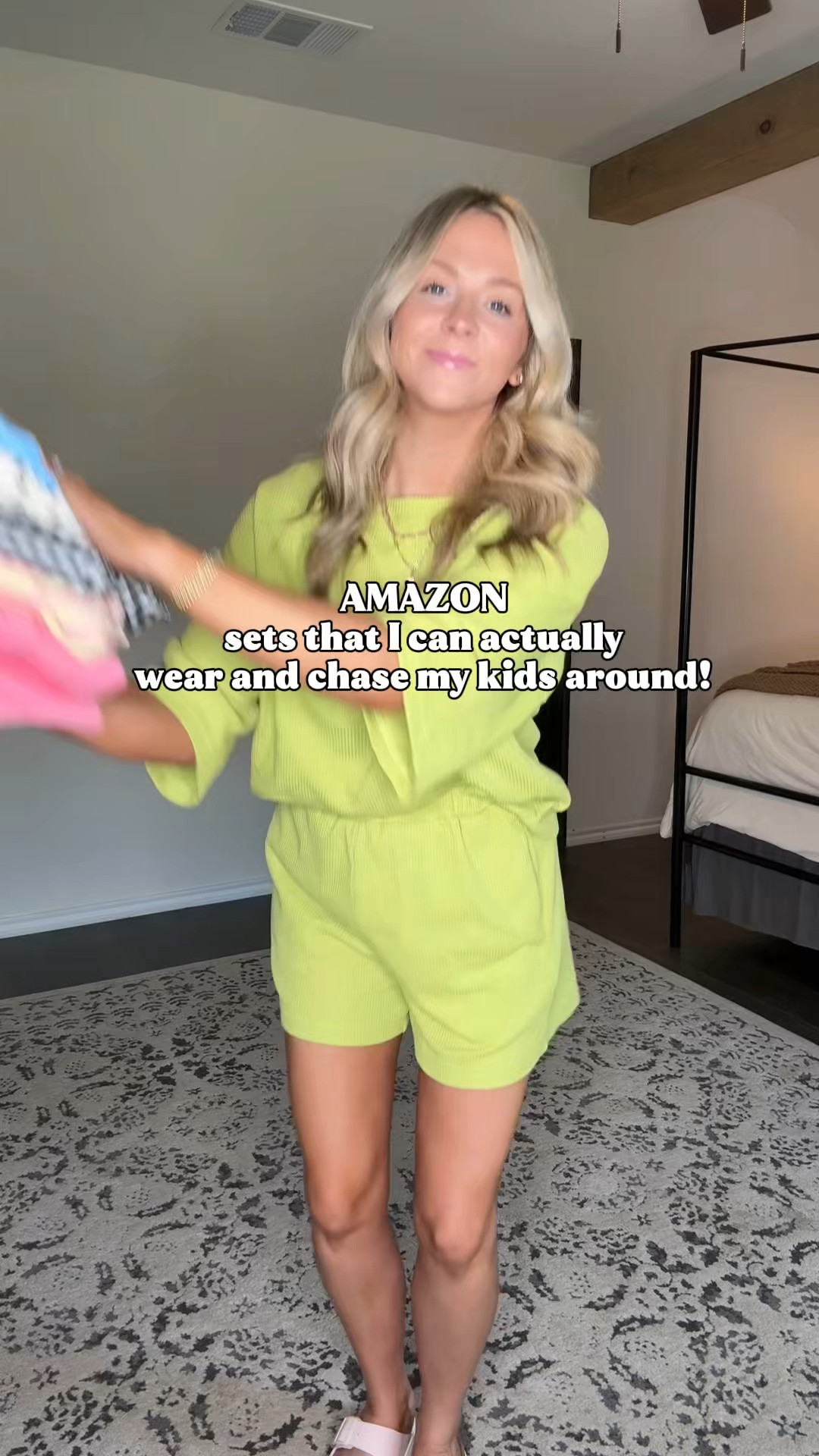 Amazon sets I’m wearing as a mama of 3 🩷 all sets are a size M. Wish I would have sized down to a small in green! For size reference, I am 5.4ft 135lbs!

#LTKmomlife #LTKootd