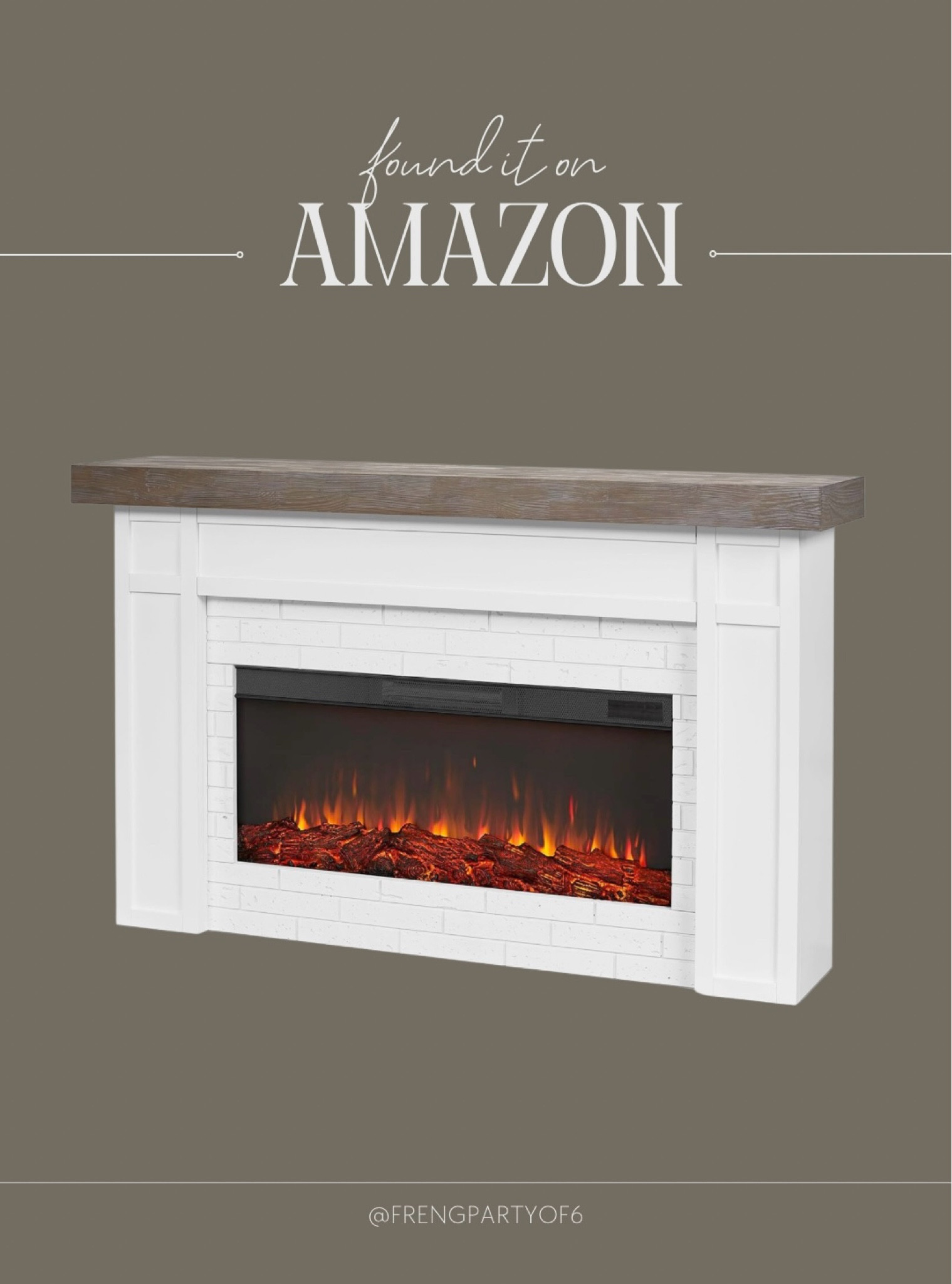 Amazon electric fireplace on sale! This is the same brand as the 2 fireplaces I just bought for our home, just a different surround/mantel design. Plugs into a standard outlet. The fireplace puts out heat or just turn on the flames for ambiance. Perfect for Christmas with stockings and garlands 😍

#LTKSaleAlert #LTKHome