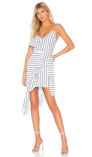 STYLESTALKER Linden Midi Dress in White Ground | Revolve Clothing (Global)