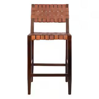 SAFAVIEH Paxton 36.2 in. Brown Bar Stool BST1003A - The Home Depot | The Home Depot