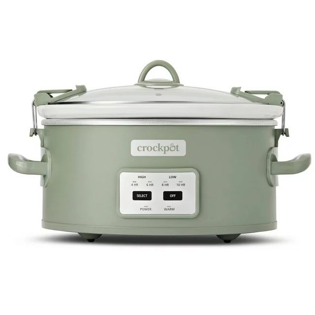 Crock Pot 6qt Cook and Carry Programmable Slow Cooker - Sage - Walmart.com | Walmart (US)