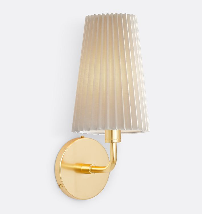 Ansel Sconce, Fabric Shade | Rejuvenation