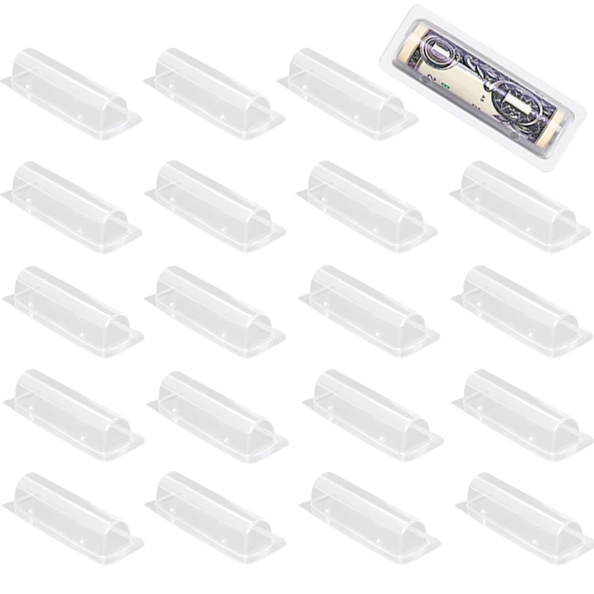SHERY Money Card Holder Clear Plastic Lip Balm Pouches with Adhesives Tape Chapstick Holder DIY C... | Amazon (US)
