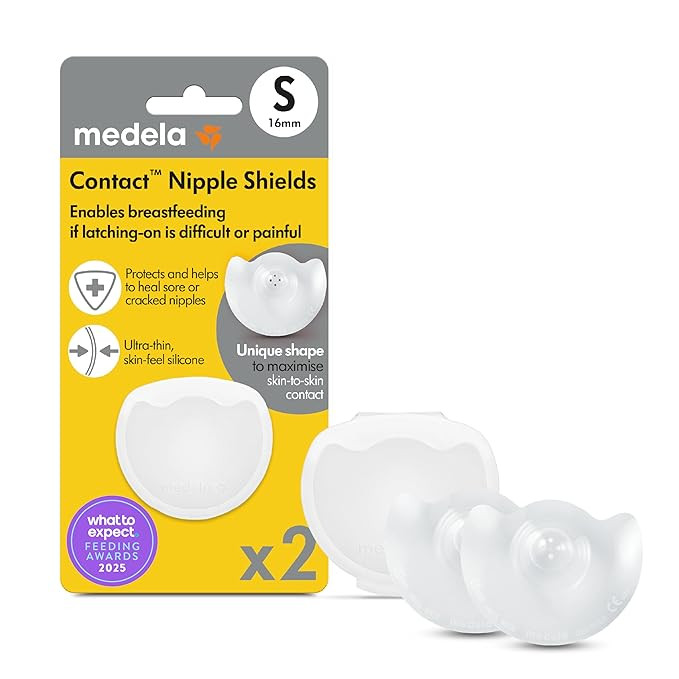 Medela Contact Nipple Shields, Small 16mm, Food Grade Silicone | for Latching Difficulties During... | Amazon (US)
