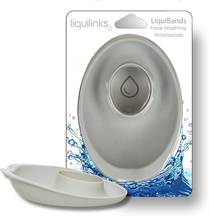 LiquiBands Face Washing Wristbands – No More Wet Sleeves - Silicone Spa Bands to Catch Water Dr... | Amazon (US)