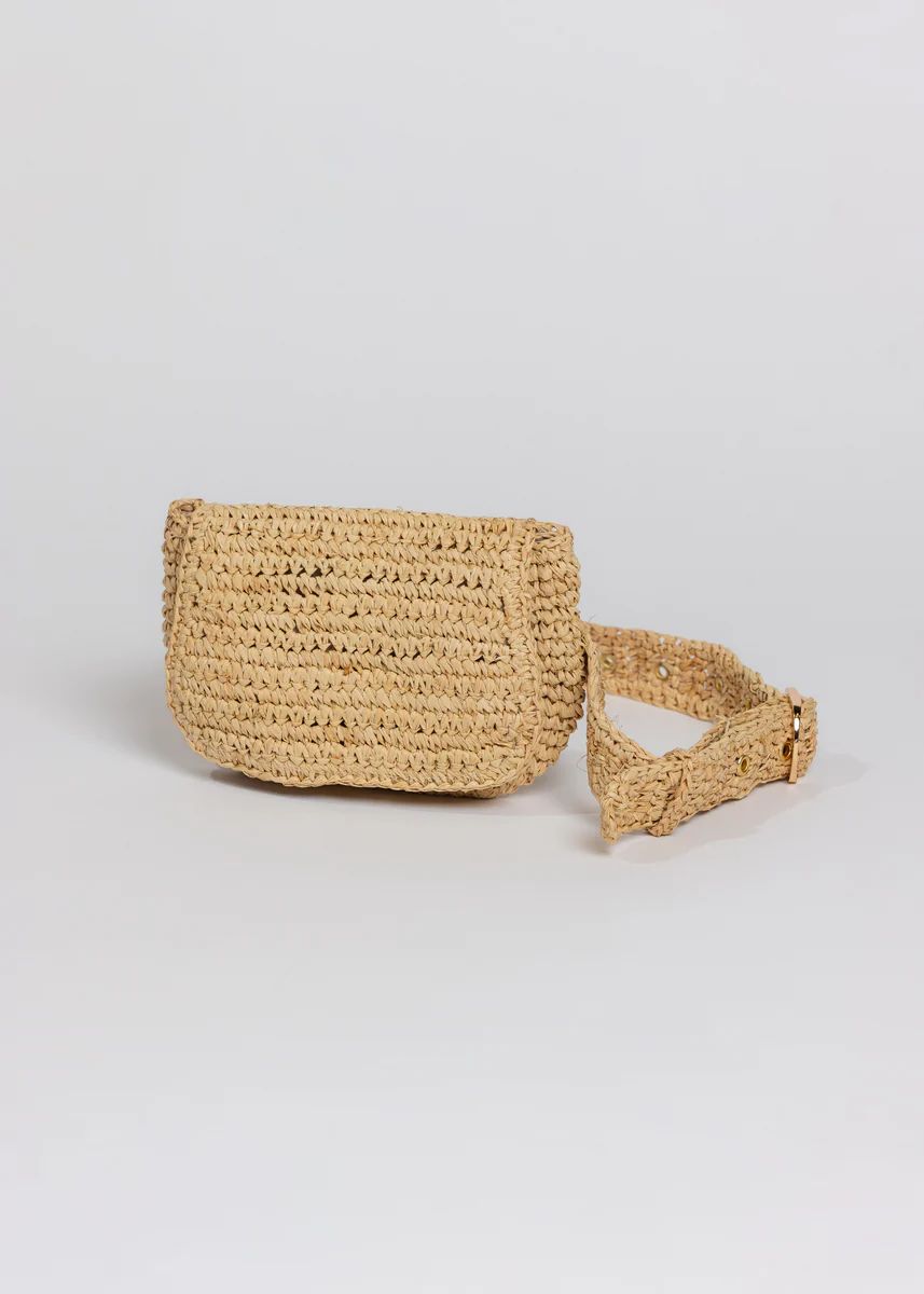 Straw Belt Bag- Natural | Hat Attack