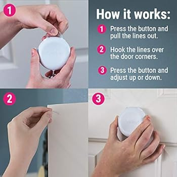 Over The Door Hooks for Damage Free Hanging - ZIPNHANG: Adjustable Door Hanger. Wreath Hanger for... | Amazon (US)