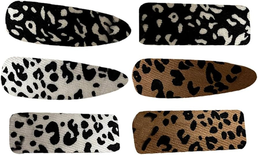 Vintage Fashion 6PCS Snap Hair Clips for Women, Leopard Print Nonslip Barrettes, Trendy Girls Hai... | Amazon (US)
