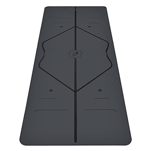 Liforme Original Yoga Mat – Free Yoga Bag Included - Patented Alignment System, Warrior-like Grip, Non-slip, Eco-friendly, sweat-resistant, 4.2mm thick mat for comfort - Grey | Amazon (US)