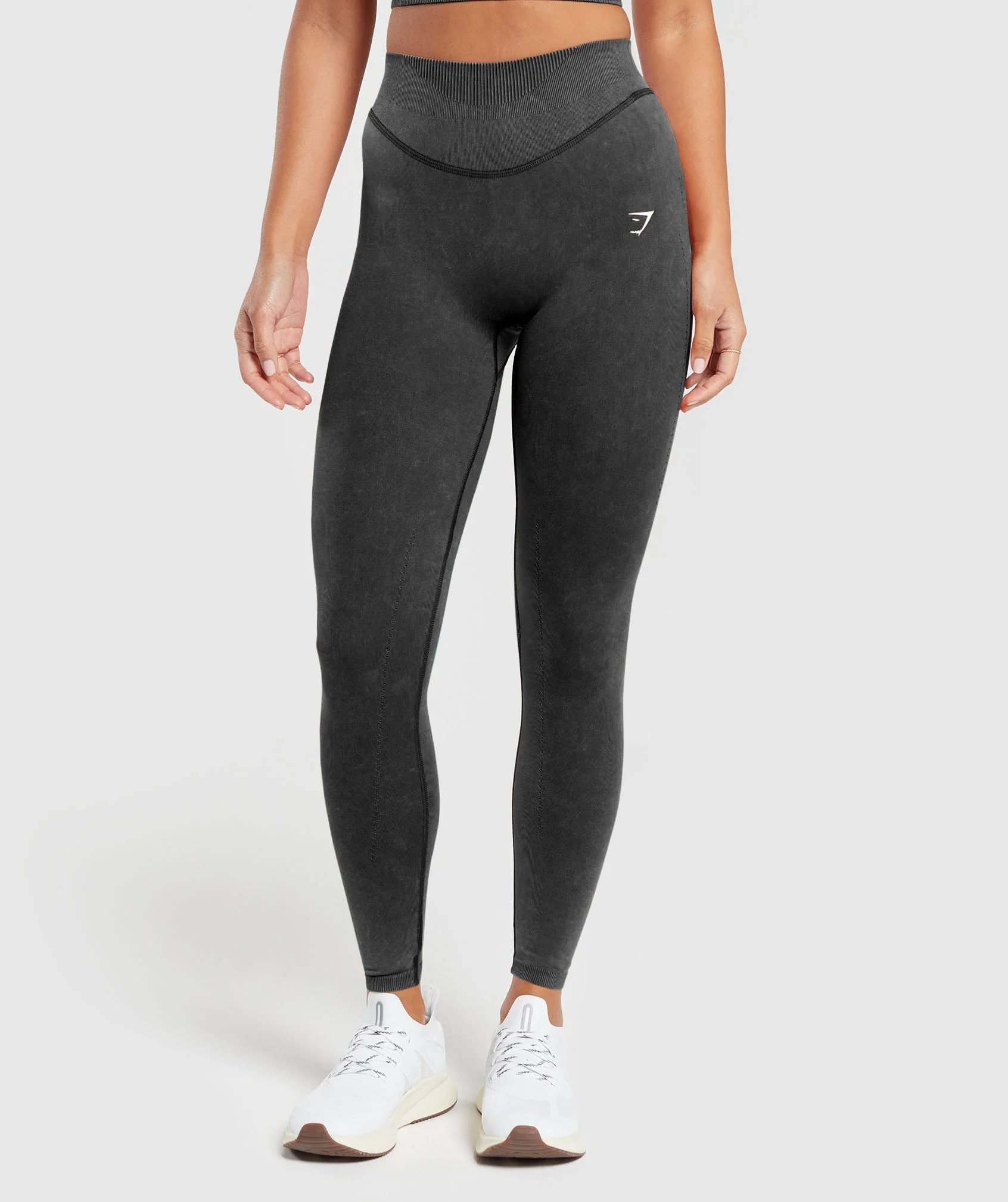 Gymshark Sweat Seamless Washed Leggings - Black | Gymshark US